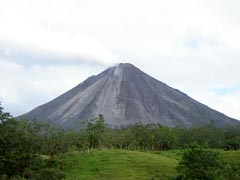 The volcano on a clear day