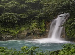 Celeste river waterfall