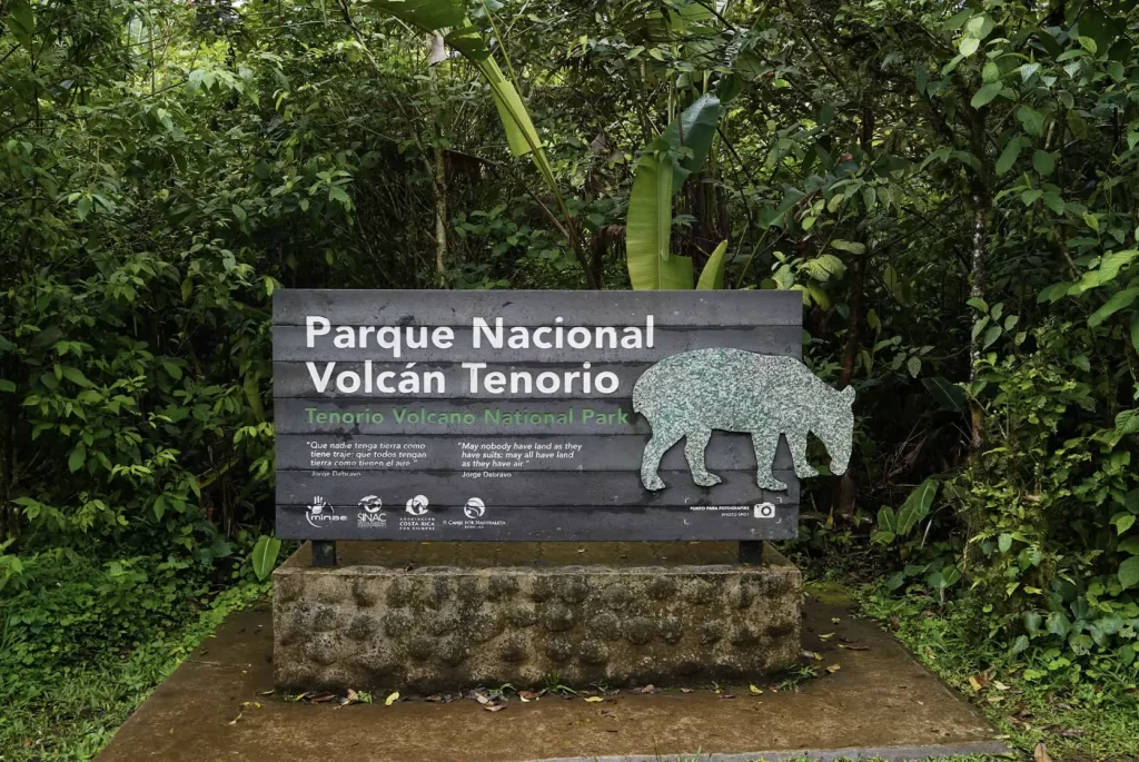 Image showing the entrance to Tenorio Volcano National Park