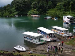 Boats at Arenal Lake