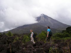 Hiking the volcano