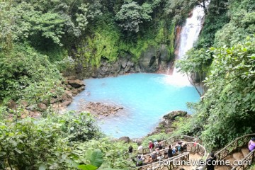 Rio Celeste Waterfall with its majestic turquoise cascade will take your breath away