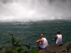 Admiring the volcano