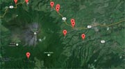 Arenal Volcano Map with hotels location - La Fortuna Costa Rica