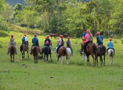 Riding to the waterfall