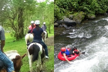 Tubing y Cabalgata al Volcán Arenal